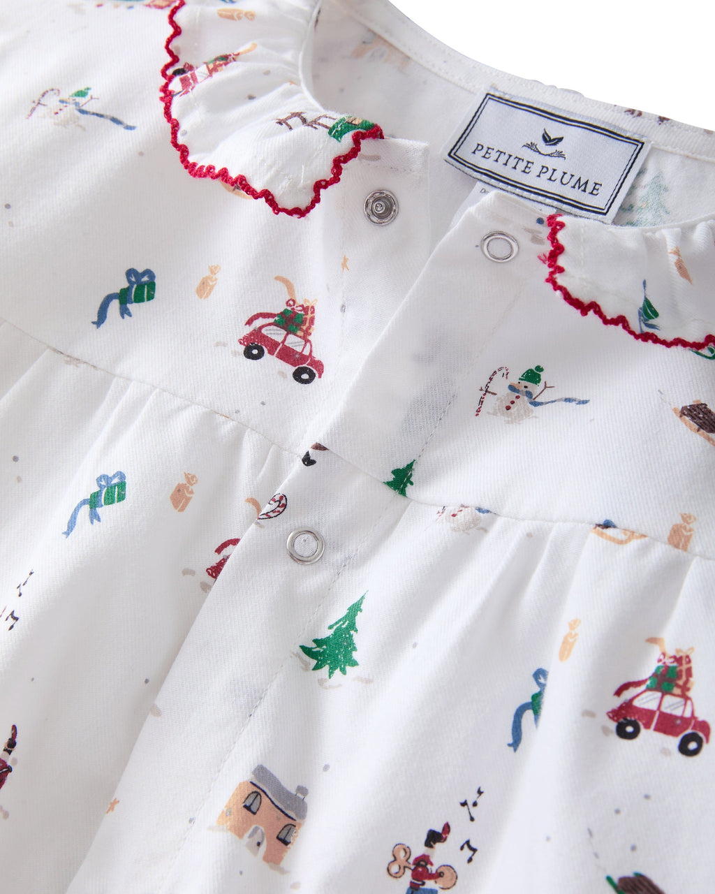 Baby’s Twill Madeline Romper in Holiday Town