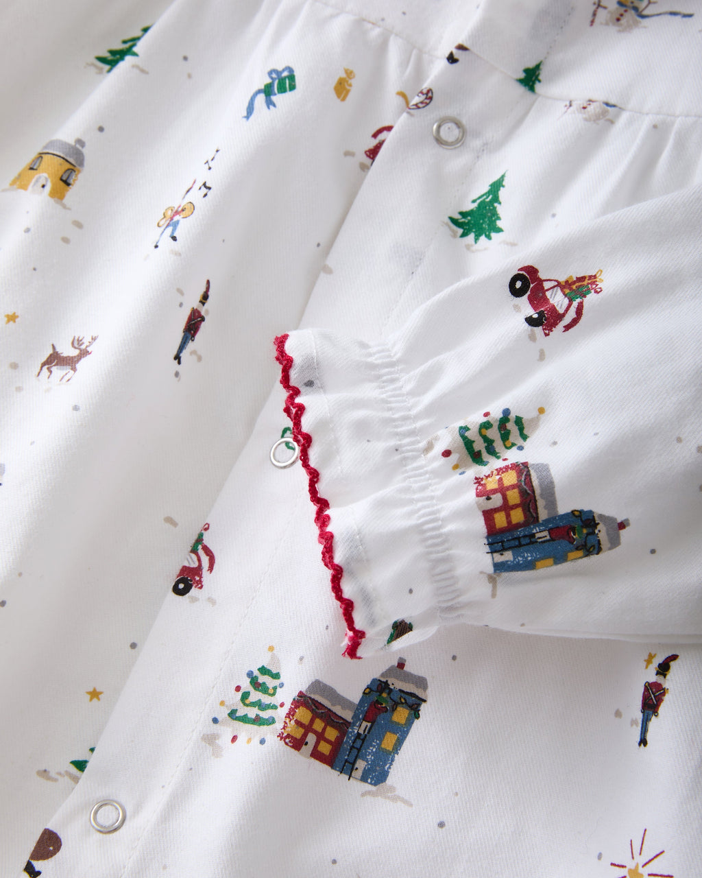 Baby’s Twill Madeline Romper in Holiday Town
