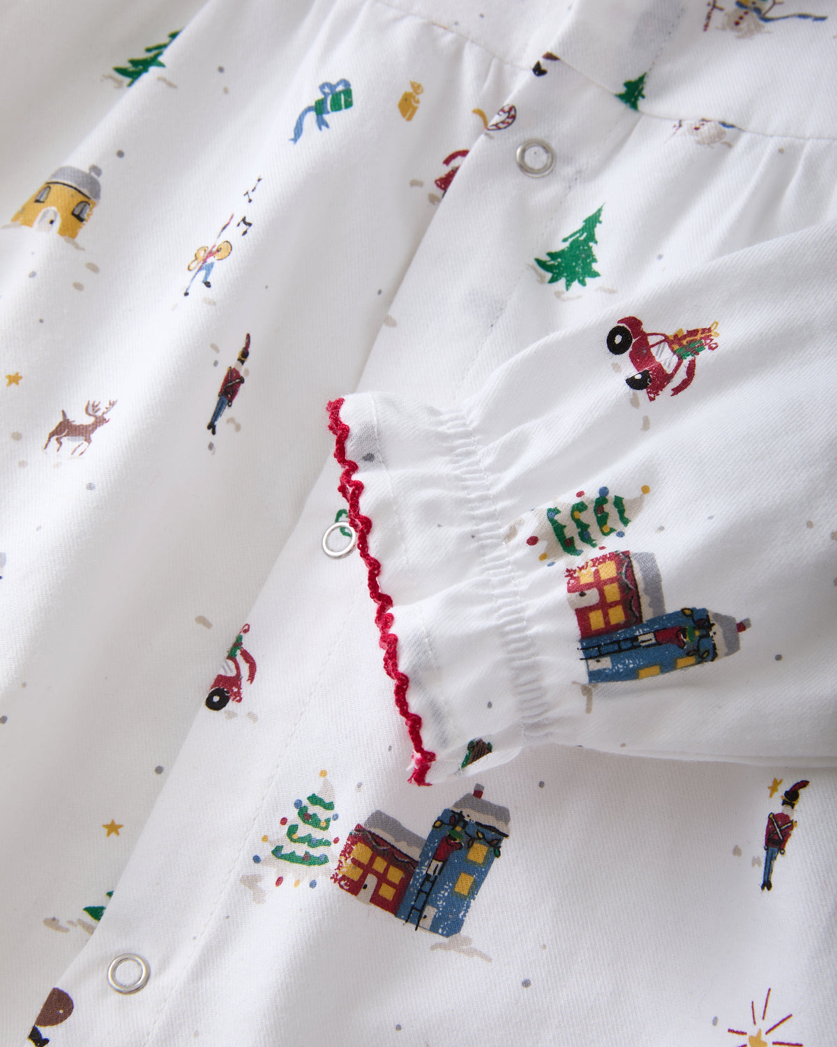 Baby's Twill Madeline Romper in Holiday Town