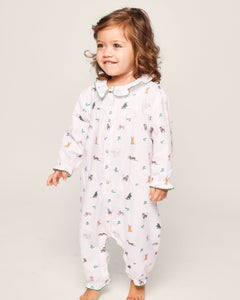 Baby's Twill Madeline Romper in Jingle Paws