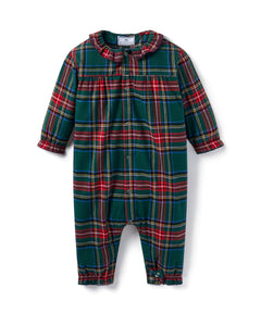 Baby's Brushed Twill Madeline Romper in Kensington Tartan