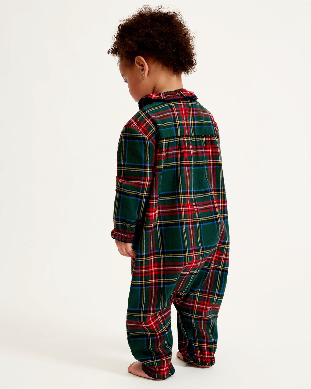 Baby’s Brushed Twill Madeline Romper in Kensington Tartan