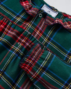 Baby's Brushed Twill Madeline Romper in Kensington Tartan