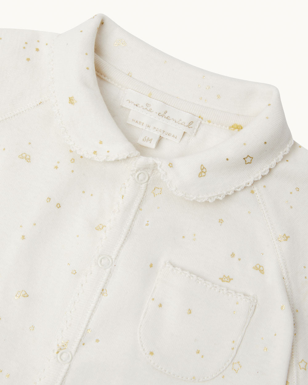 Charles Star & Crown Sleepsuit in Natural
