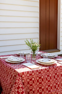 Check Tablecloth in Red