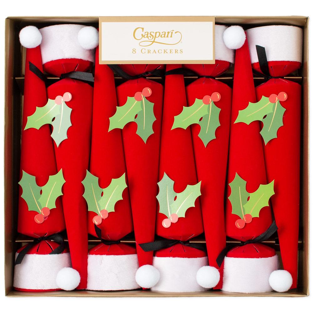 Santa Hat Cone-Shaped Celebration Christmas Crackers, 8 Per Box