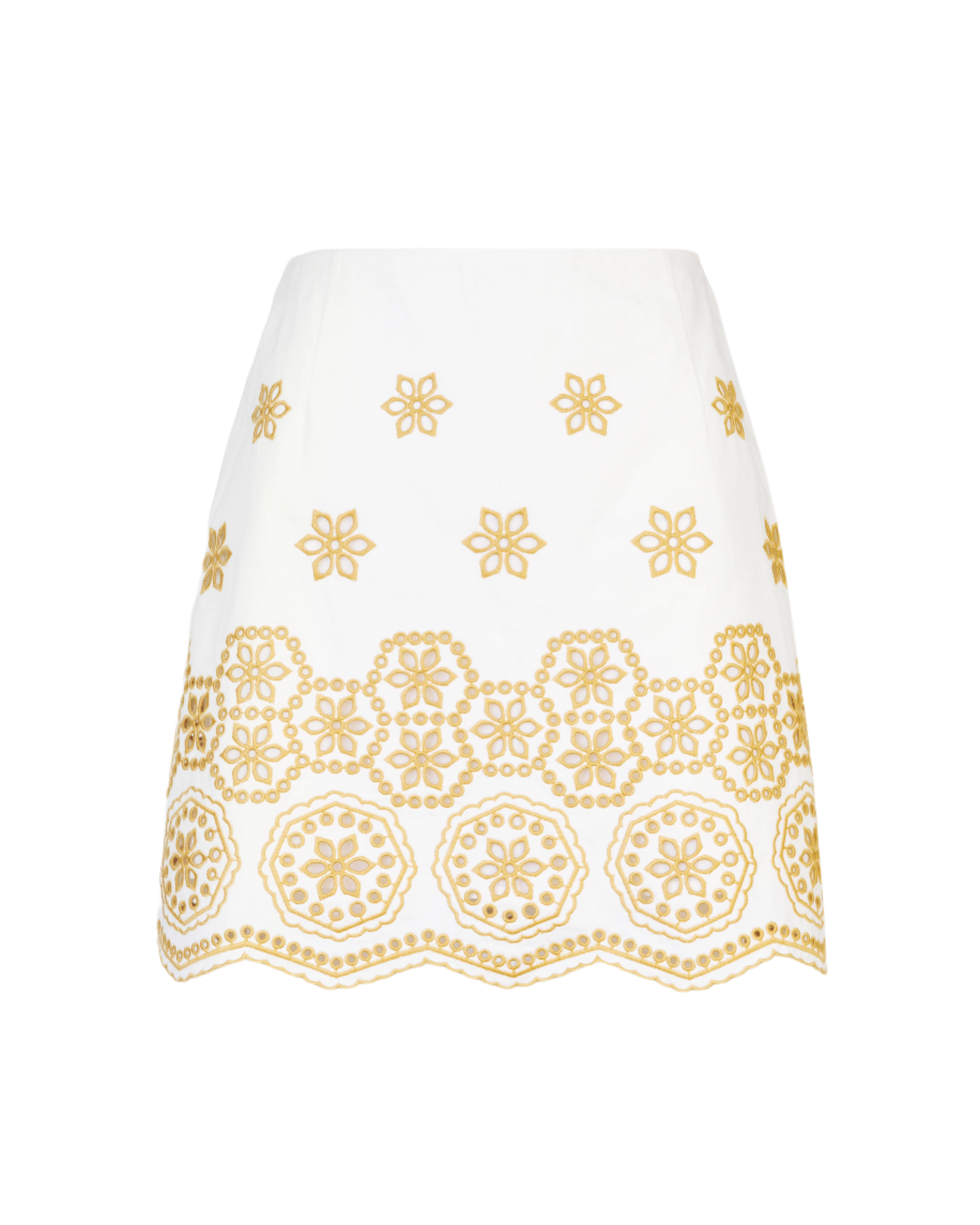Clarisse Skirt in Ivory & Marigold