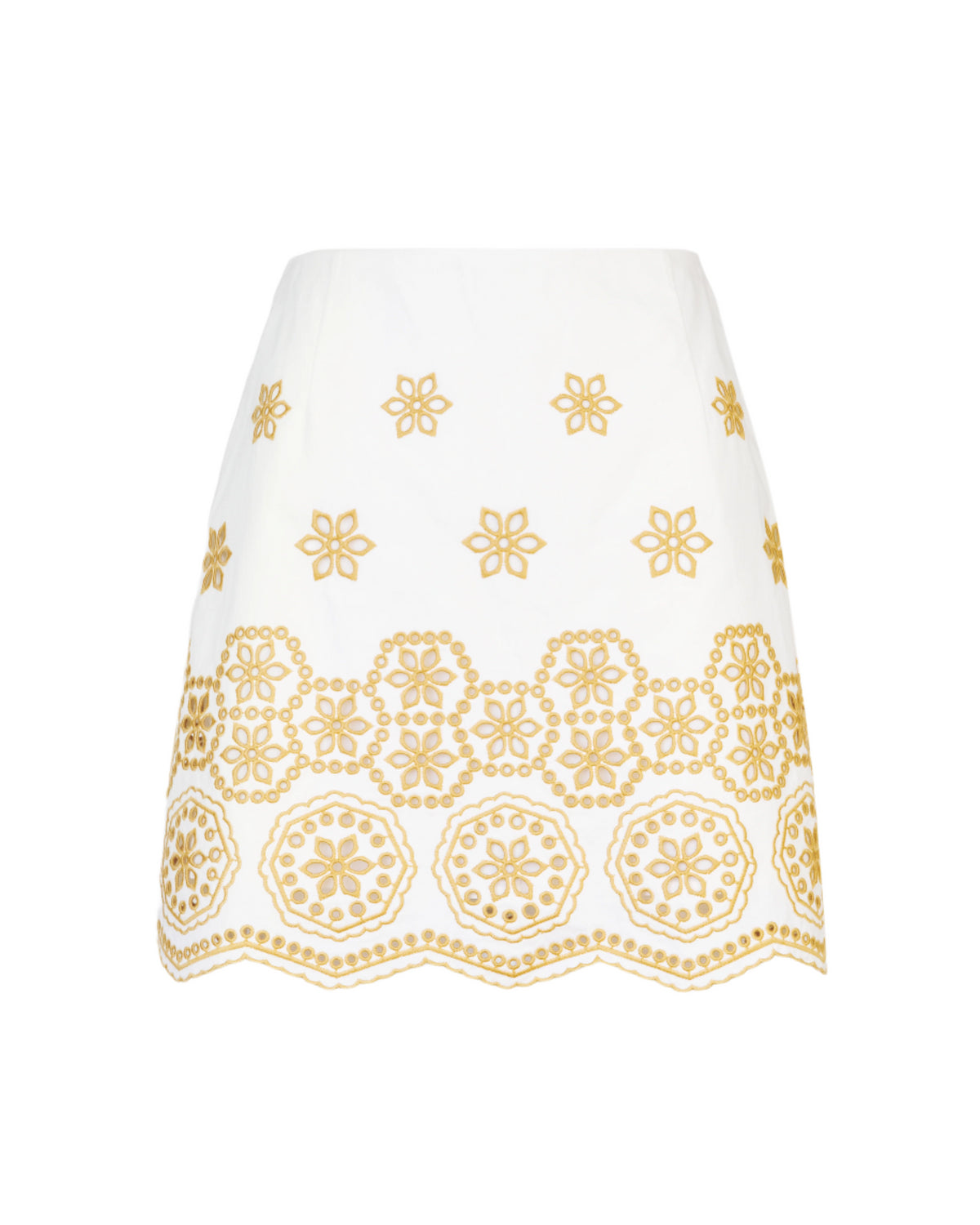Clarisse Skirt in Ivory & Marigold