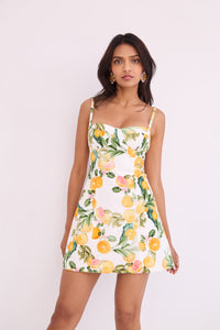 Claudine Mini Dress in Cara Cara Citrus
