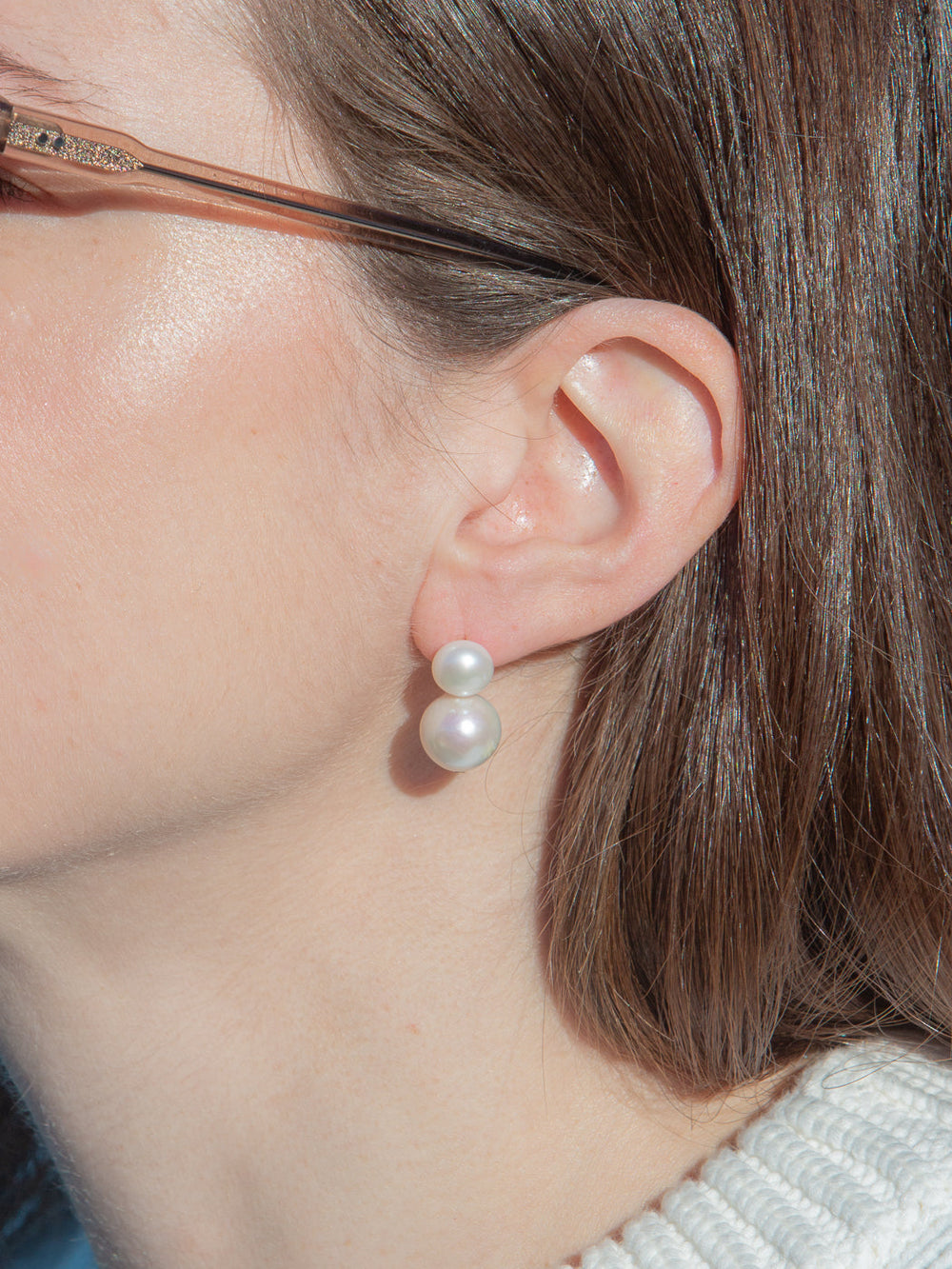 Cleo Earrings in White