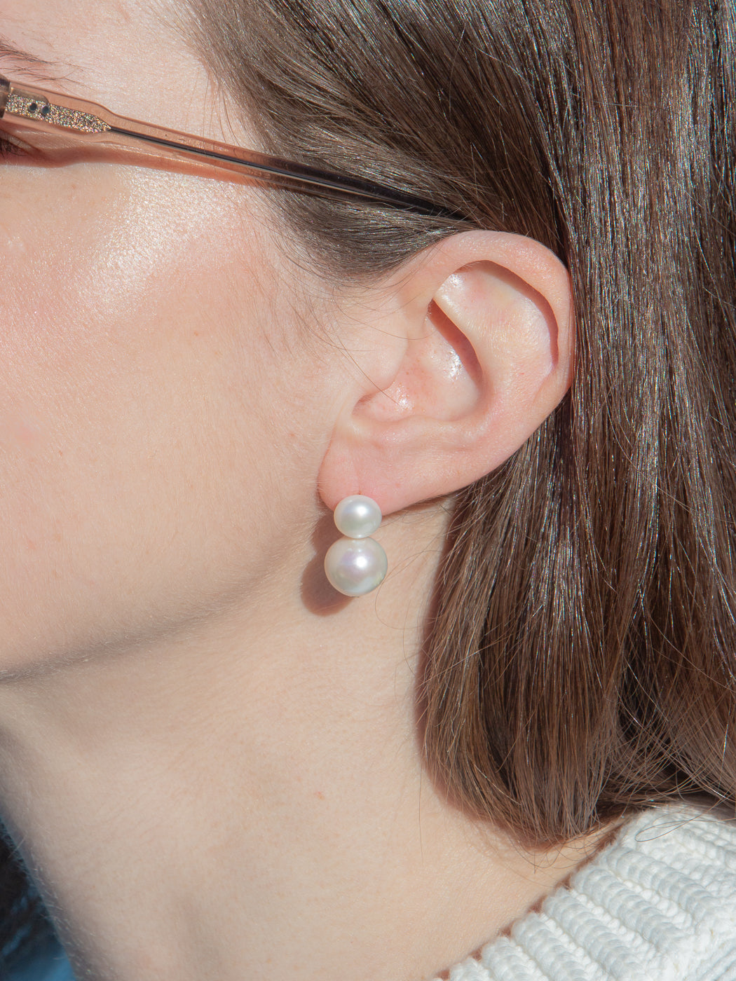Cleo Earrings in White
