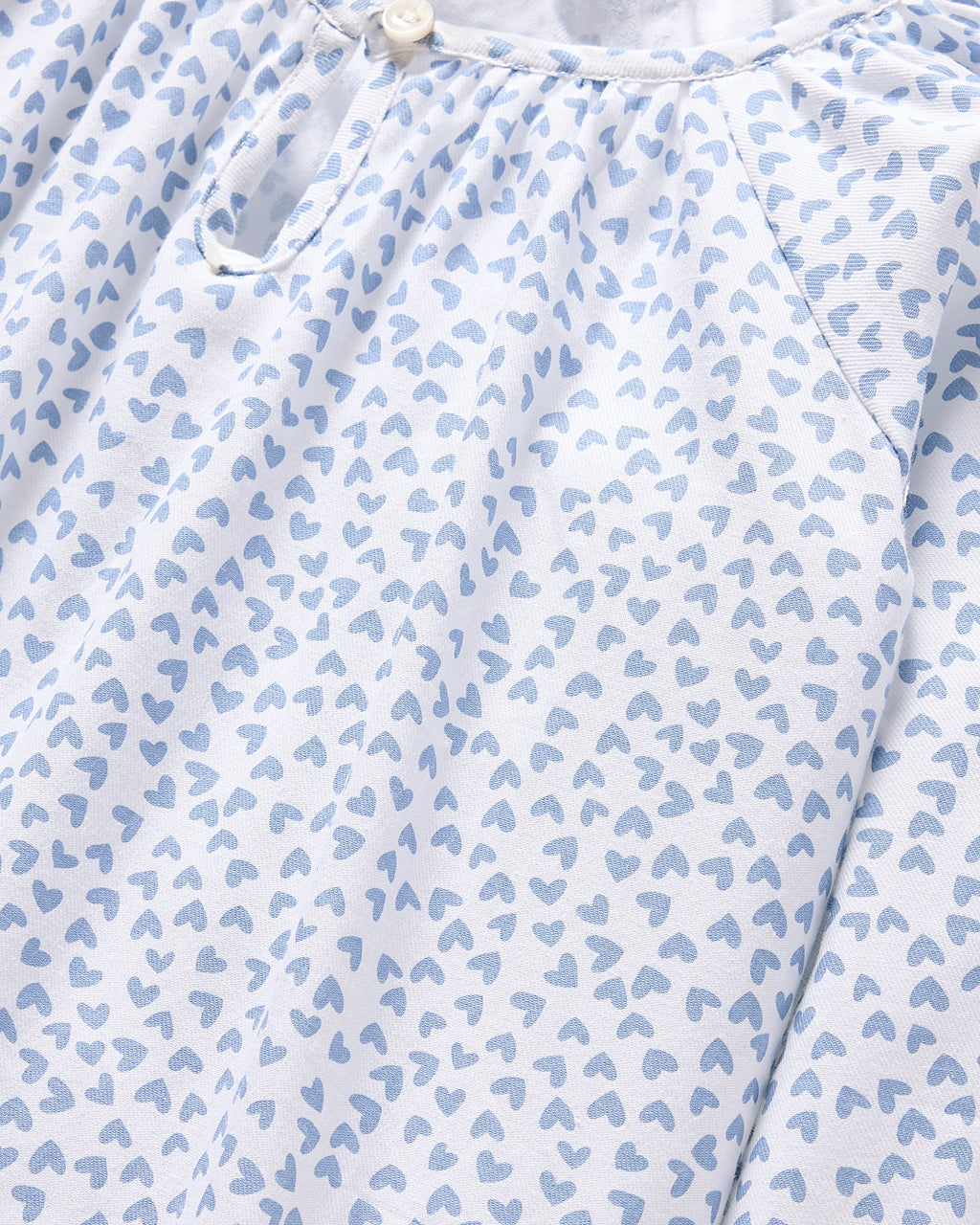 Girl’s Twill Delphine Nightgown in Bluehearts
