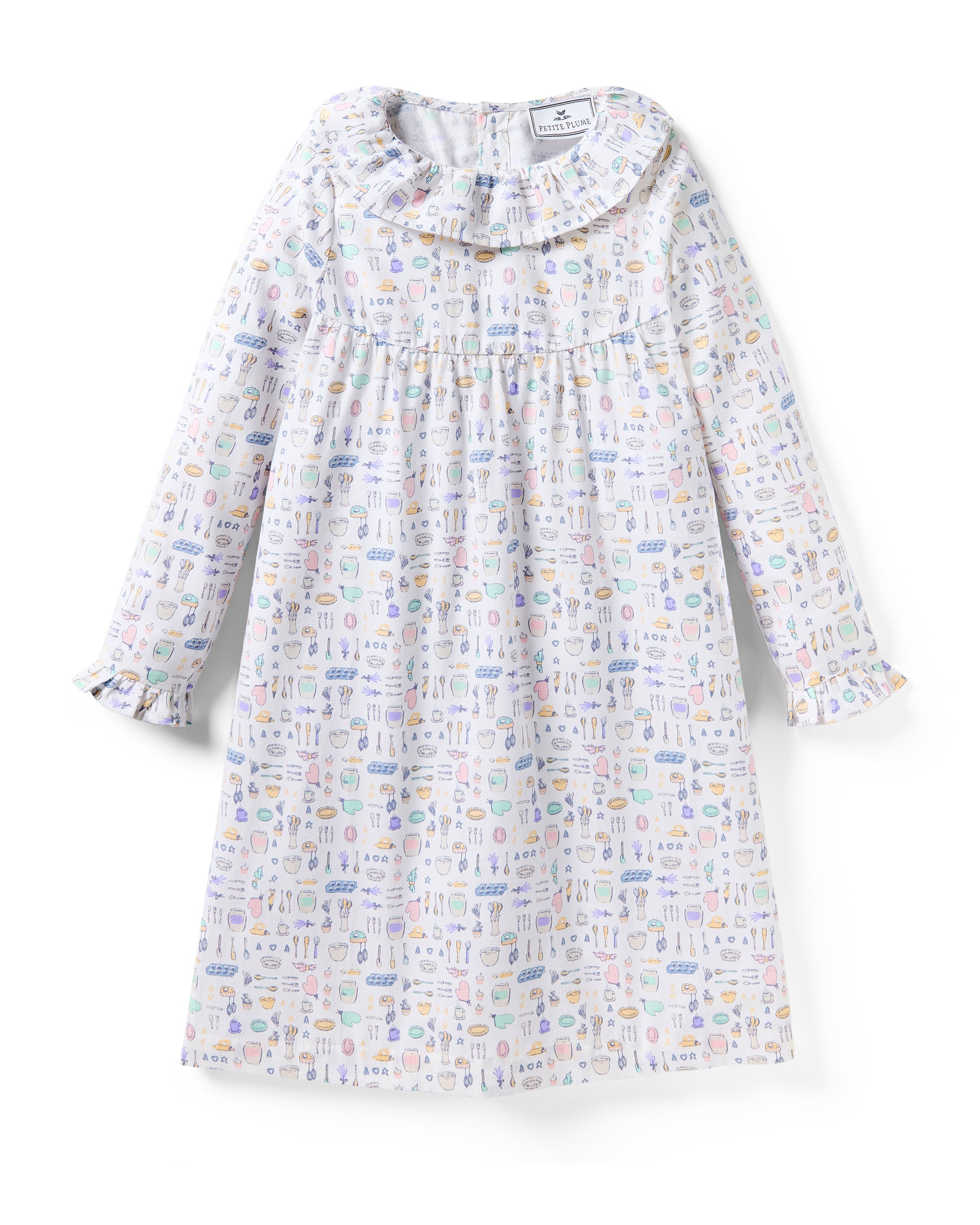 Kid's Twill Scarlett Nightgown in Baking Spirits Bright