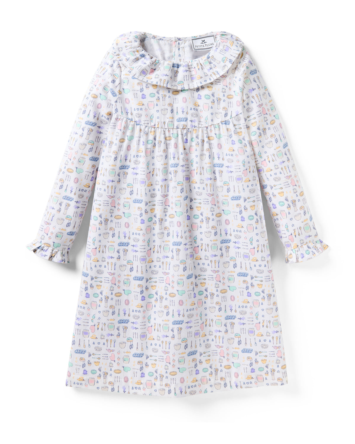 Kid's Twill Scarlett Nightgown in Baking Spirits Bright
