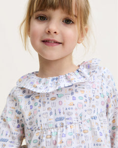 Kid's Twill Scarlett Nightgown in Baking Spirits Bright