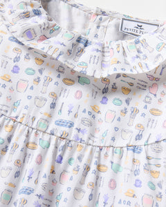 Kid's Twill Scarlett Nightgown in Baking Spirits Bright
