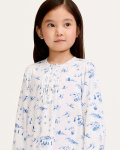 Girl’s Twill Beatrice Nightgown in Chalet Toile