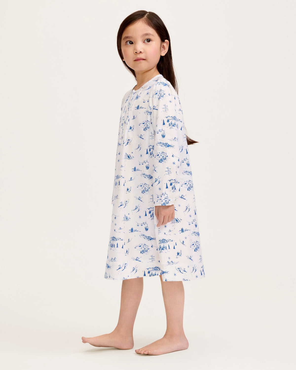 Girl’s Twill Beatrice Nightgown in Chalet Toile