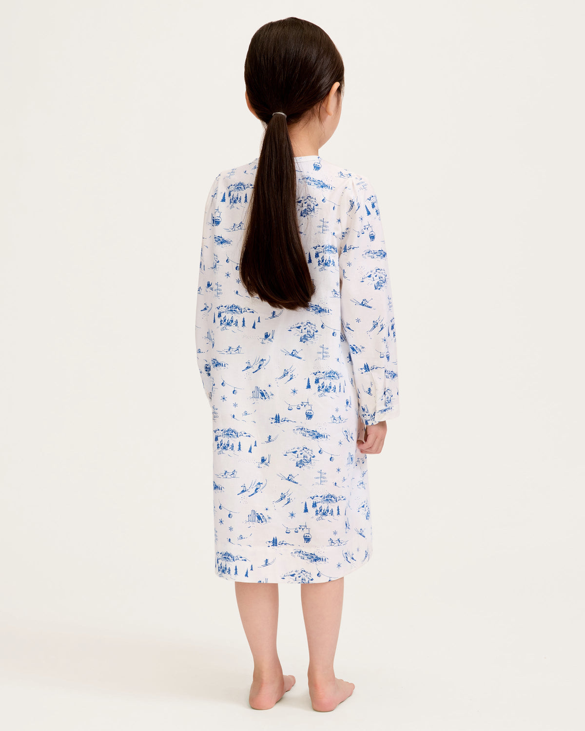 Girl’s Twill Beatrice Nightgown in Chalet Toile