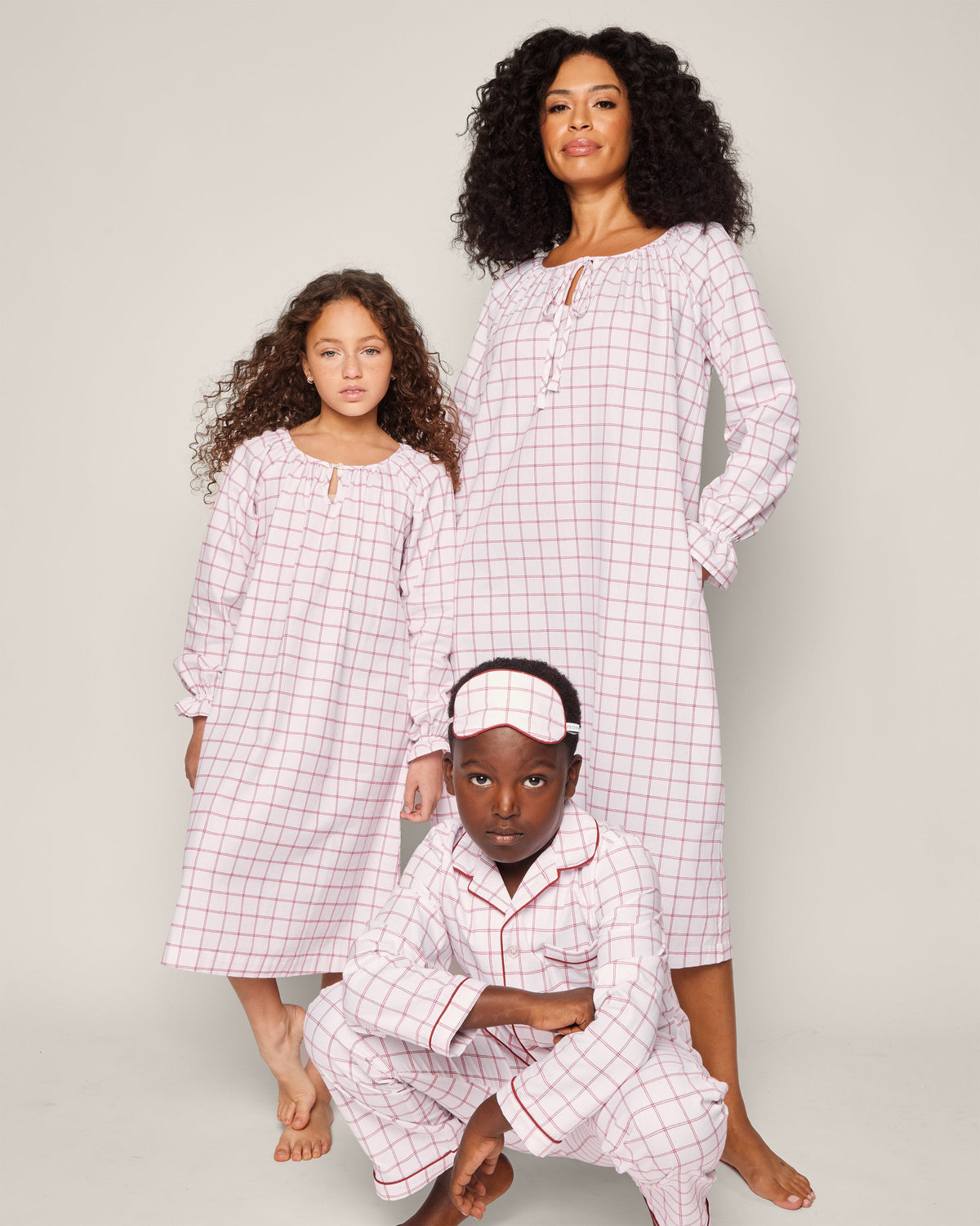 Girl's Twill Delphine Nightgown in Garnet Tattersall