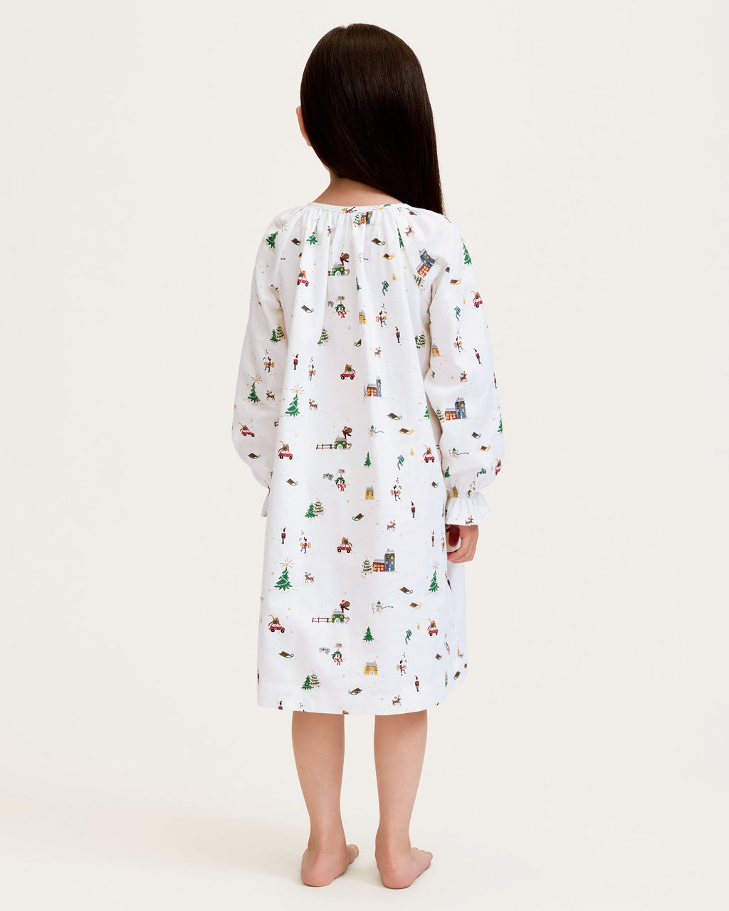 Girl’s Twill Delphine Nightgown in Holiday Town
