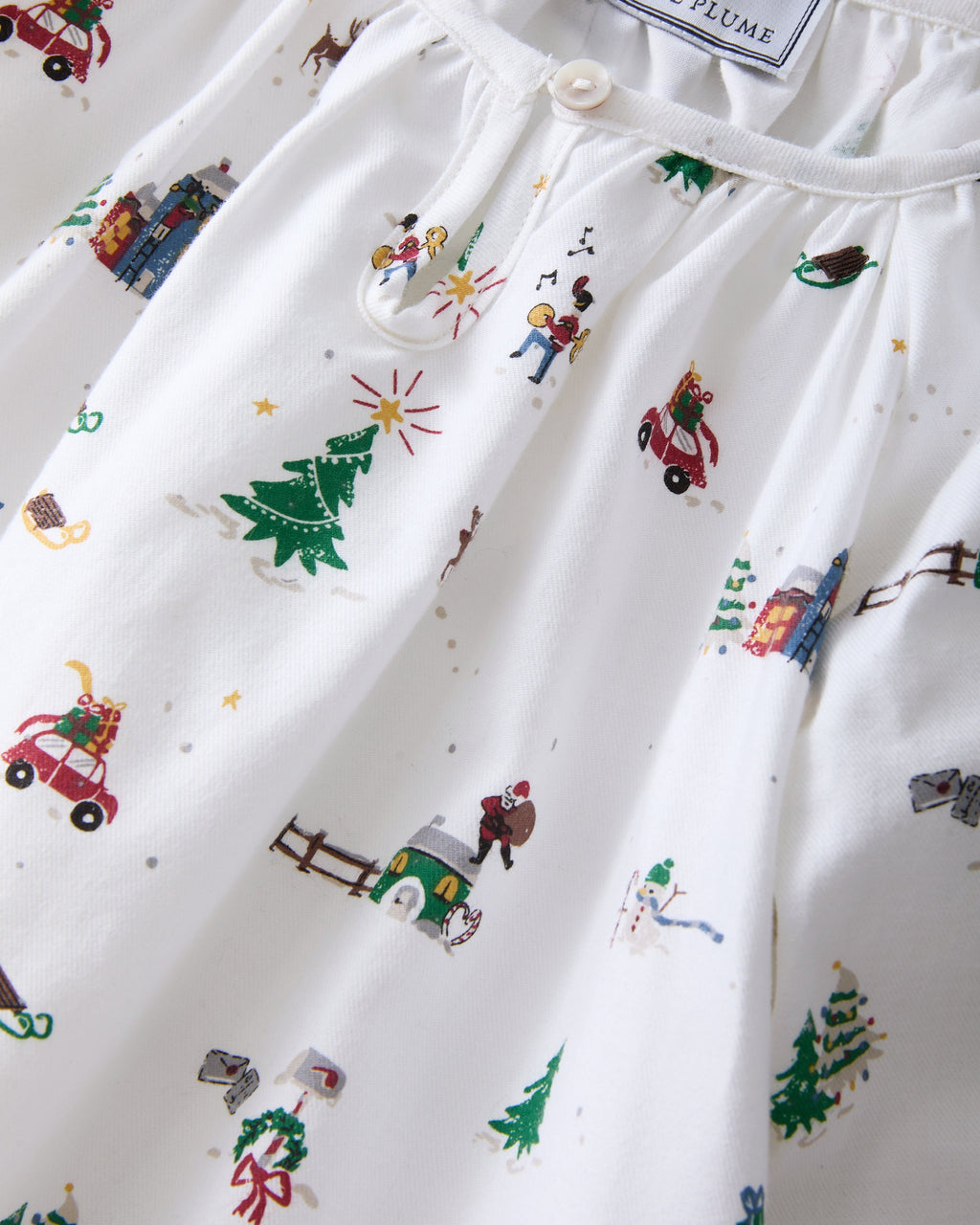 Girl’s Twill Delphine Nightgown in Holiday Town