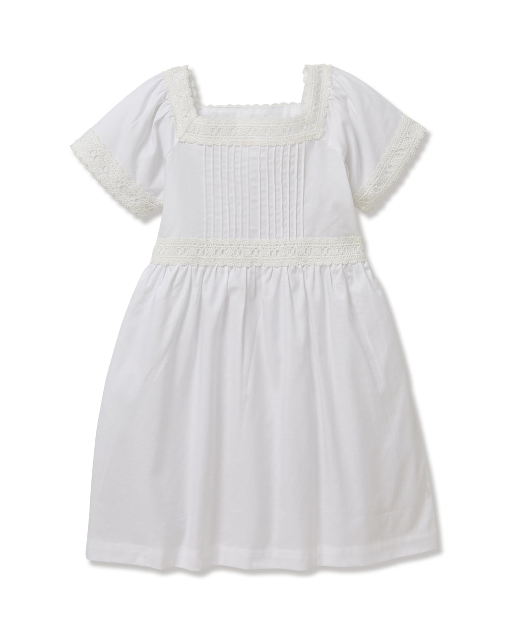 Girl's Twill Juliette Nightgown in White