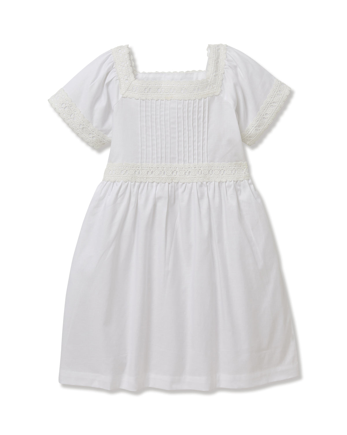 Girl's Twill Juliette Nightgown in White