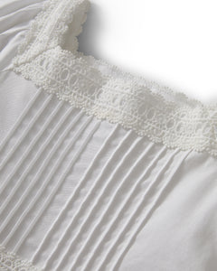 Girl's Twill Juliette Nightgown in White