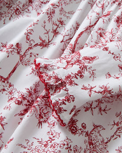 Girl’s Twill Eloise Nightgown in Red Timeless Toile