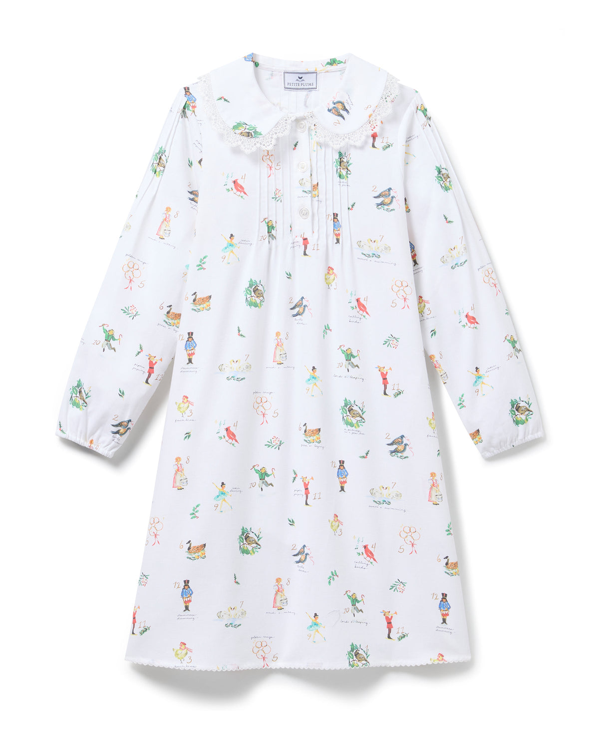 Girl's Twill Lola Nightgown in 12 Days of Christmas