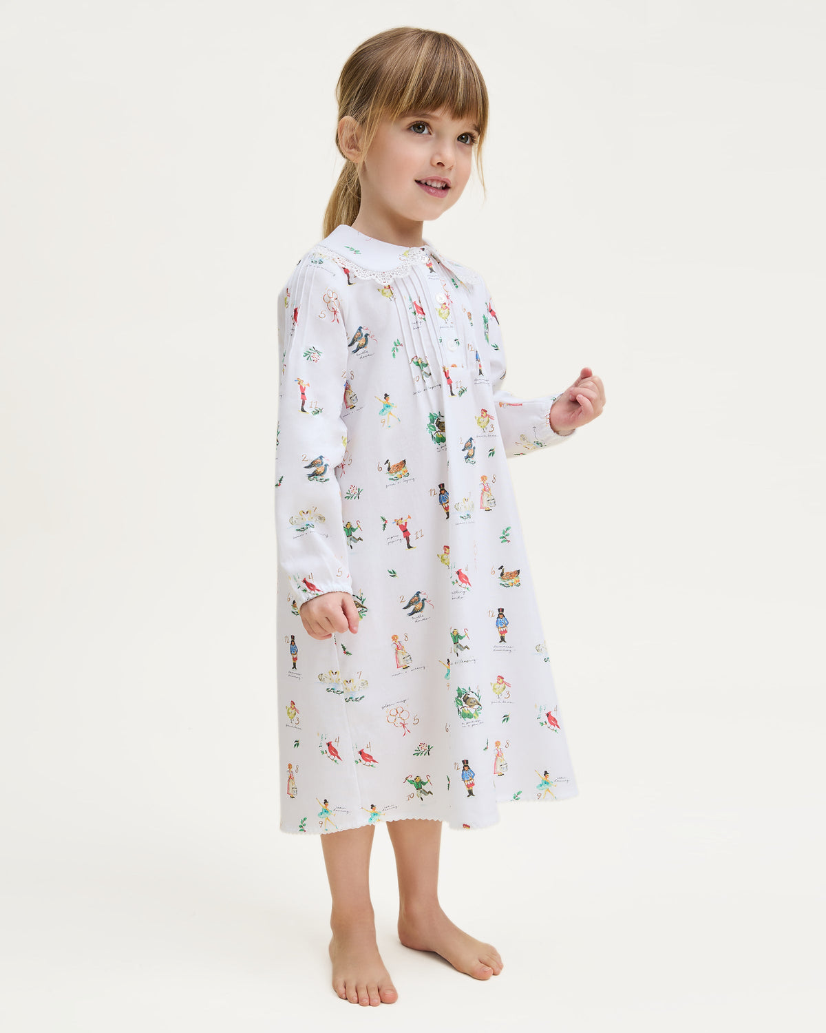 Girl’s Twill Lola Nightgown in 12 Days of Christmas
