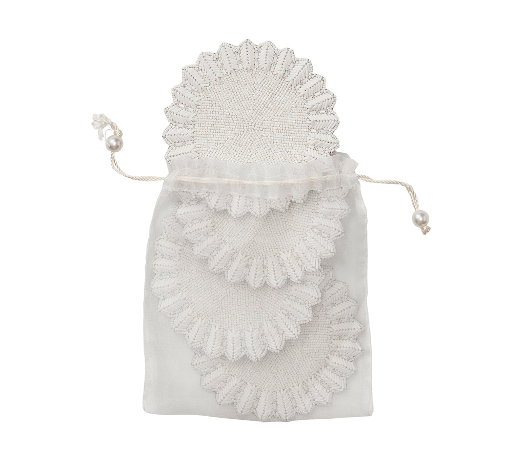 Lumina Coasters in White, Set of 4