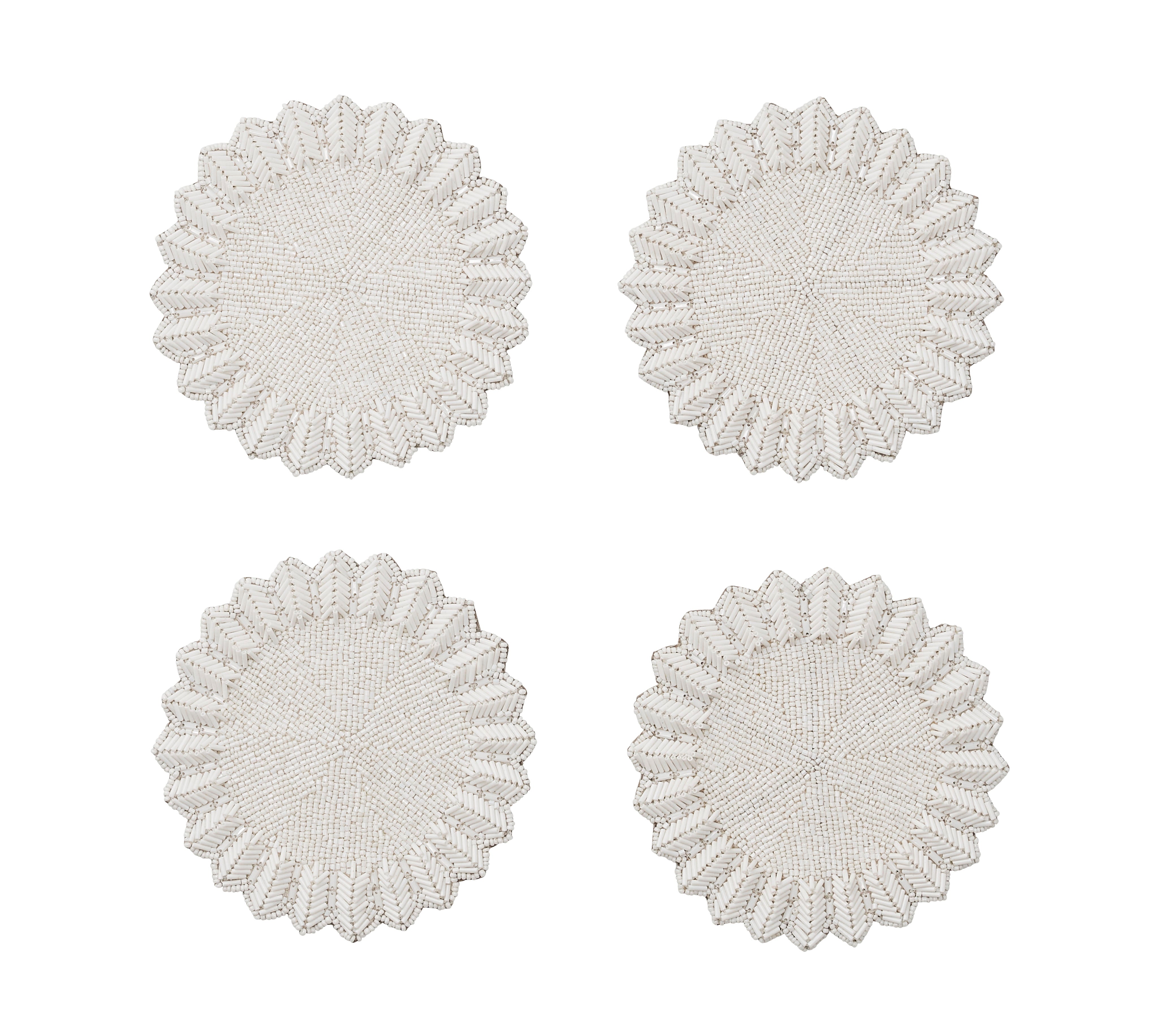 Lumina Coasters in White, Set of 4