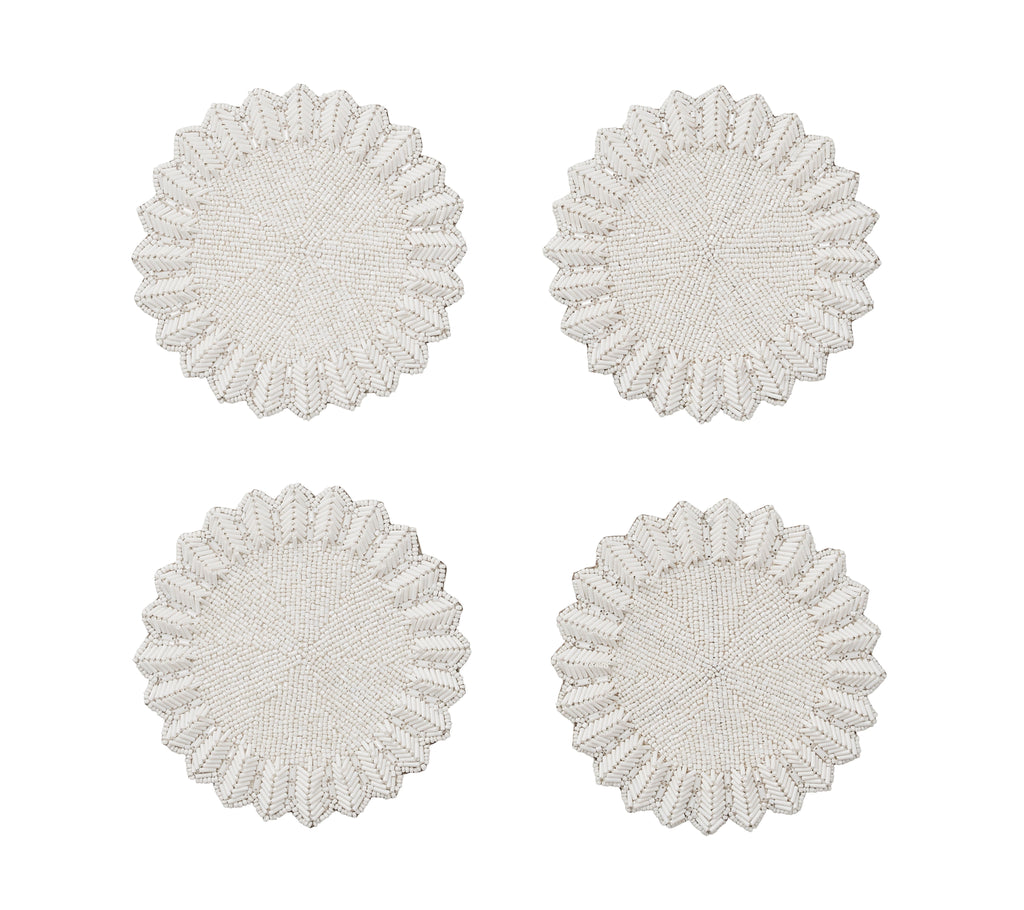 Lumina Coasters in White, Set of 4