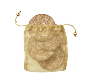 Lune Coaster in Gold, Set of 4