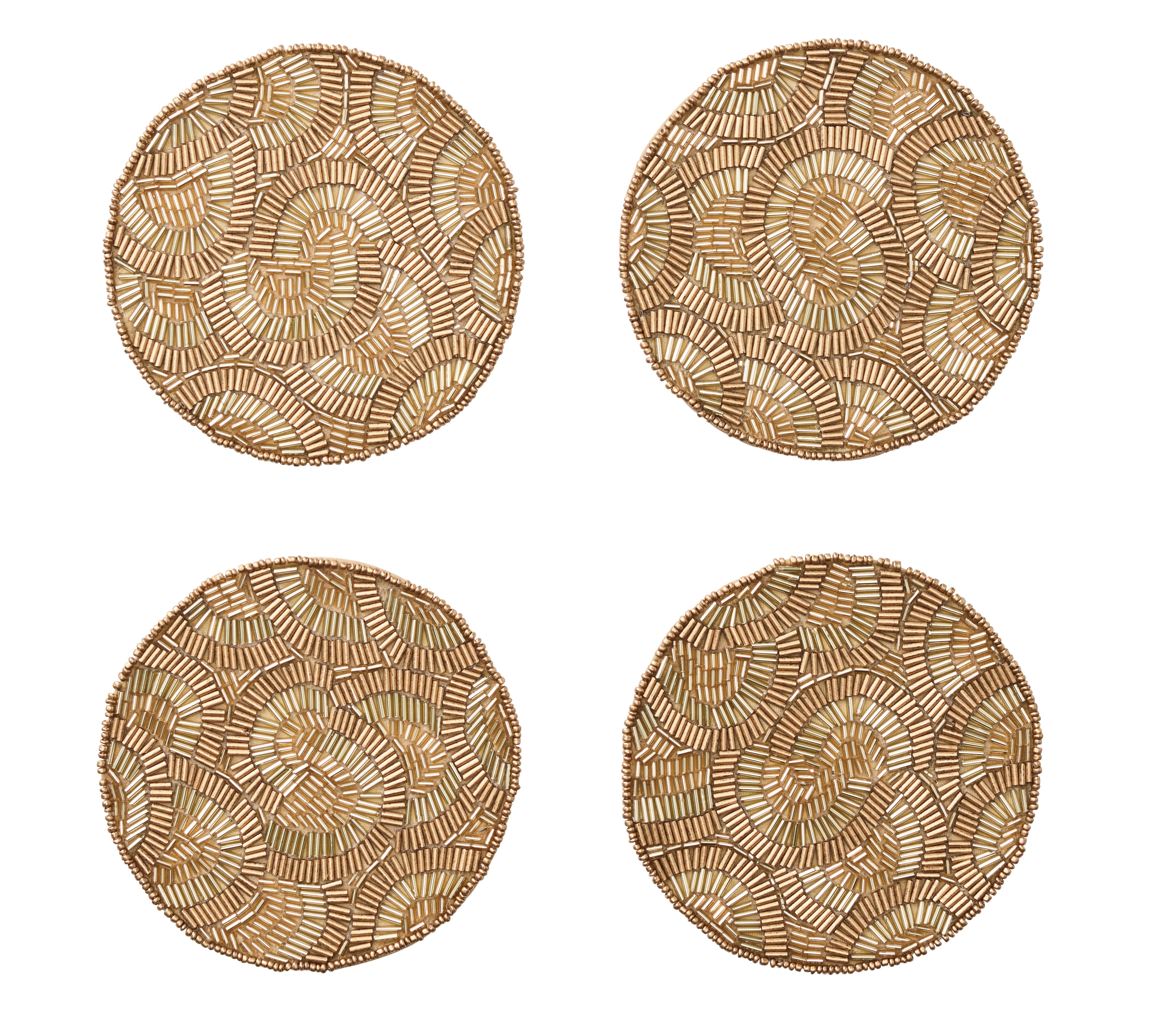 Lune Coaster in Gold, Set of 4