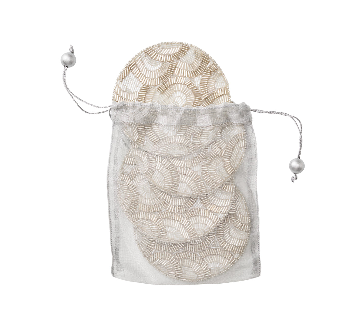 Lune Coaster in Silver, Set of 4