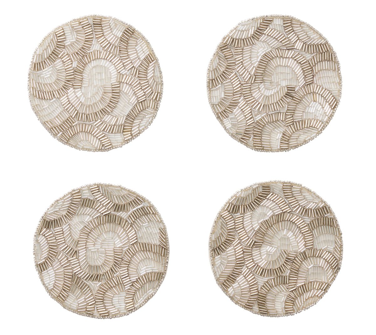 Lune Coaster in Silver, Set of 4