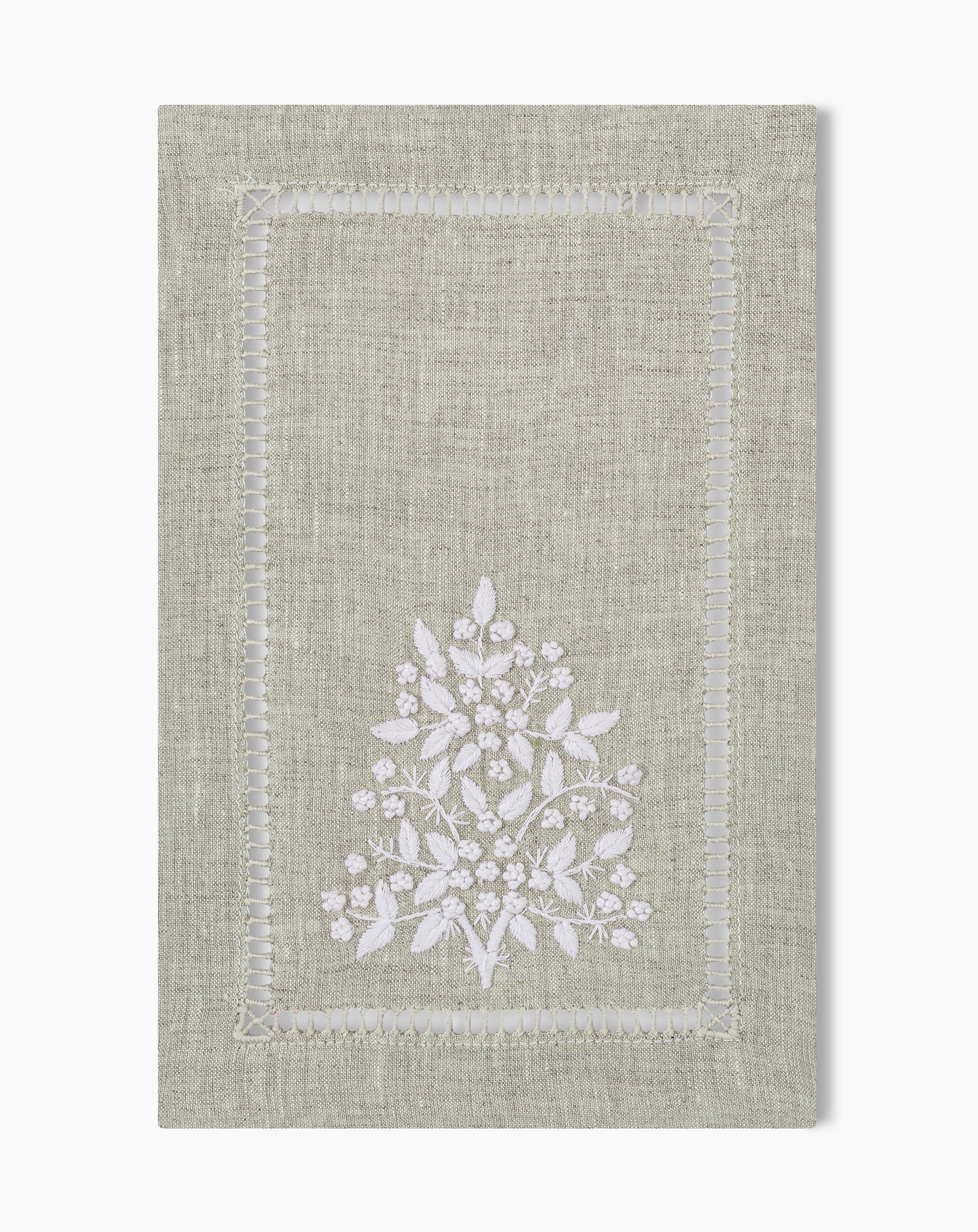 Henry Handwork Jardin Linen Cocktail Napkin