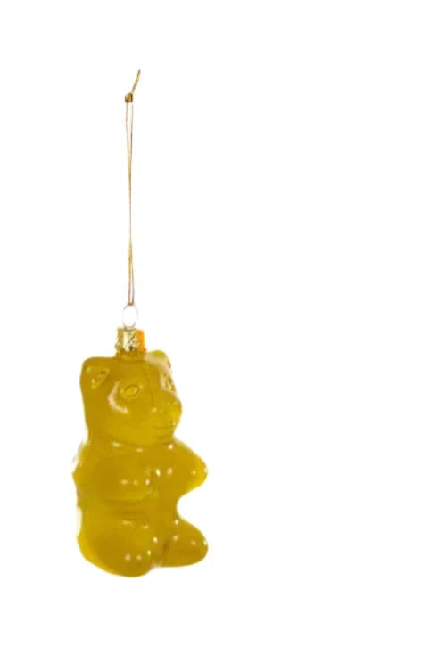 Jumbo Gummy Bear Ornament in Mustard