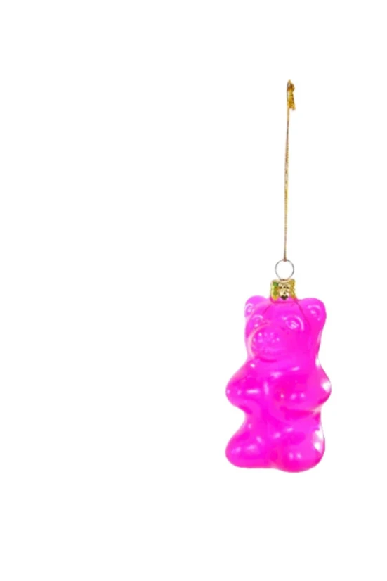 Jumbo Gummy Bear Ornament in Hot Pink