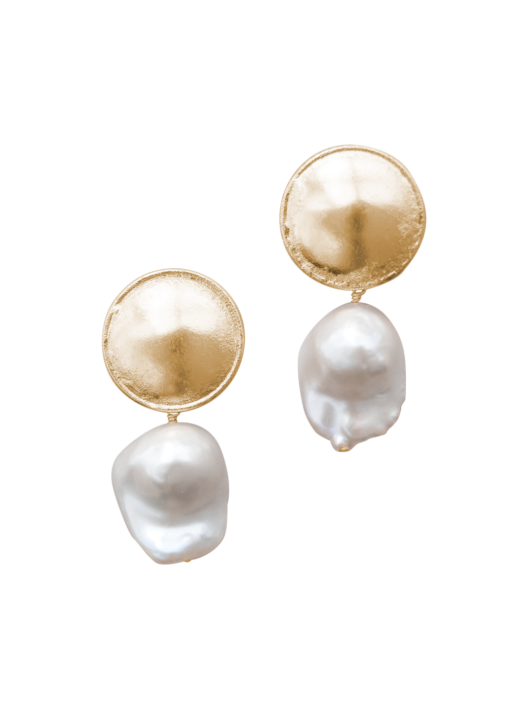 Colette Earrings in Gold & White