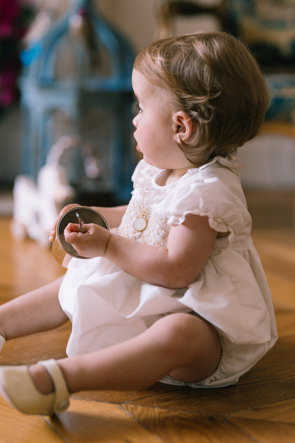 Colombe Gold Silk Ceremony Baby Bubble