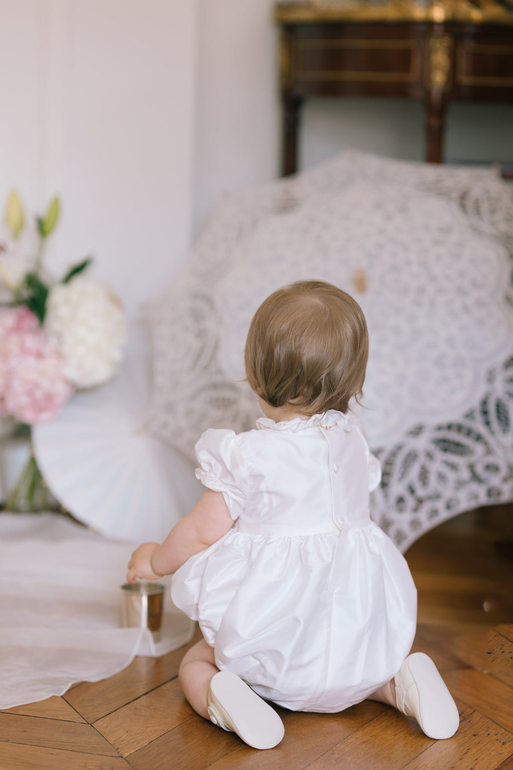 Colombe Gold Silk Ceremony Baby Bubble