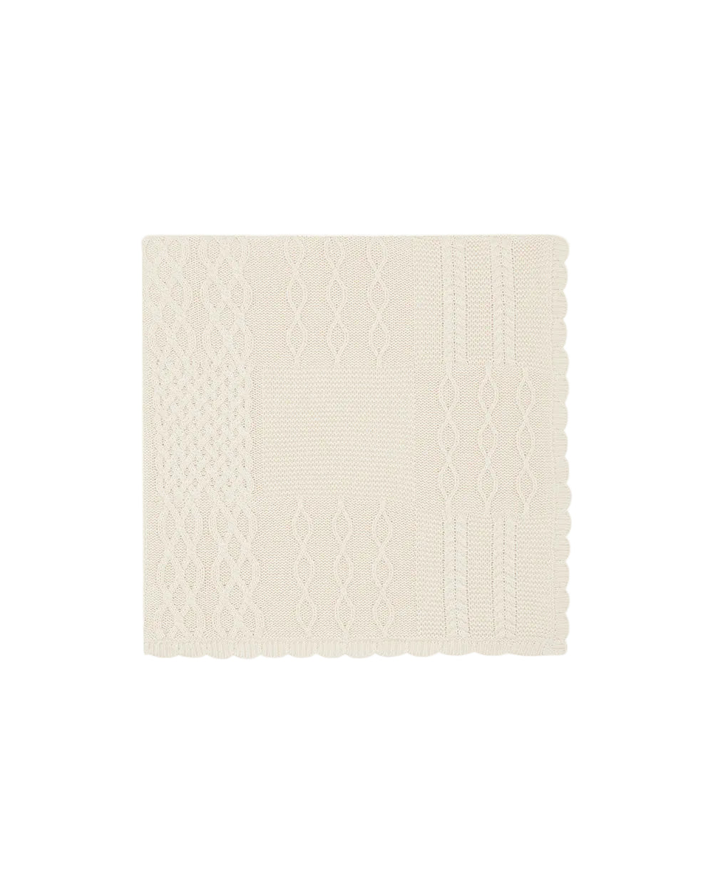 Colt Cotton Blanket in Milky White