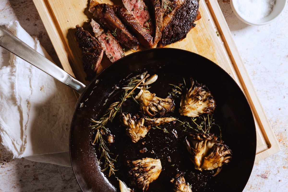 Seasoned Carbon Steel Frying Pan 8"