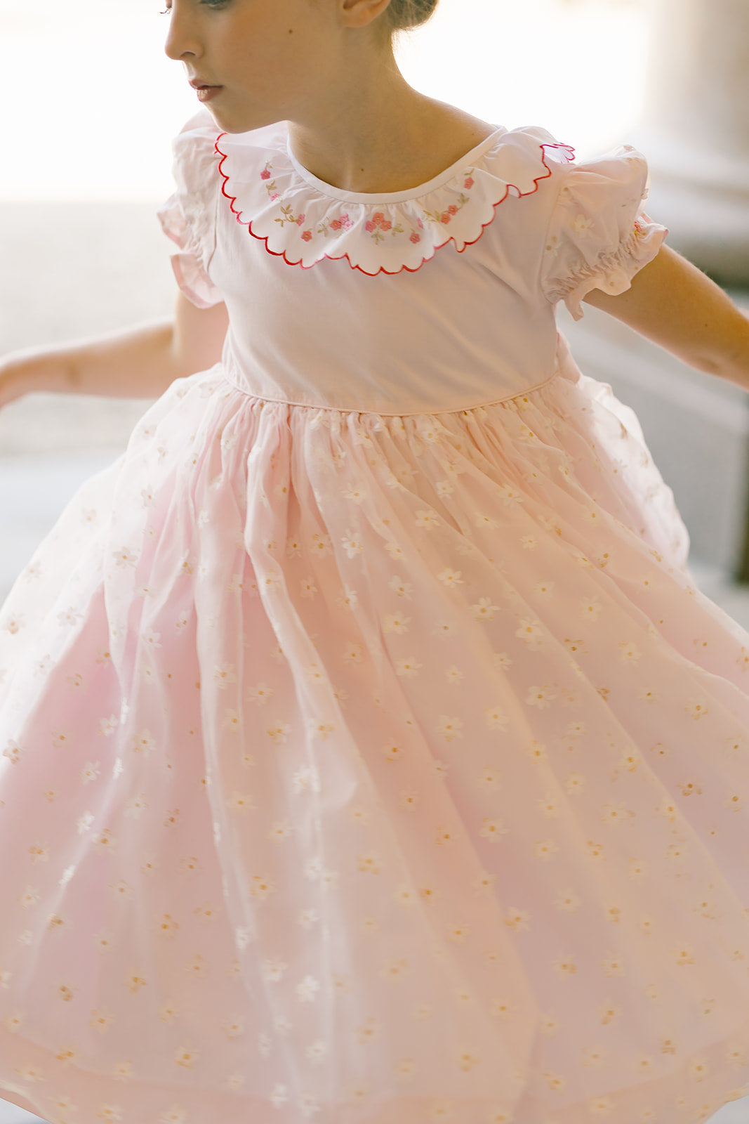 Cordelia Pink Sleeveless Empire Dress