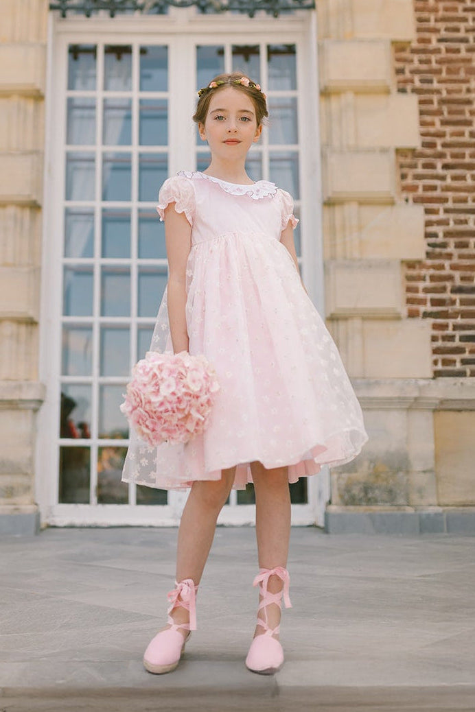 Cordelia Pink Sleeveless Empire Dress