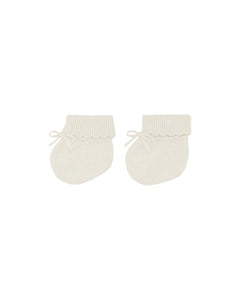 Cordell Cotton Booties in Milky White